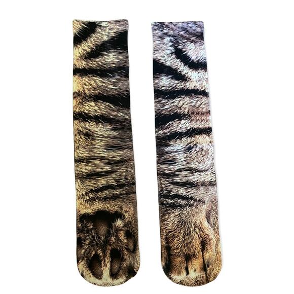 Cat Paw Print Fun Novelty Socks One Size - Picture 1 of 1